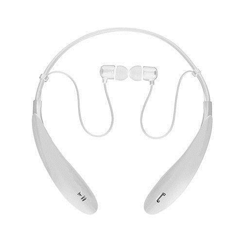 BT Wireless Hdphones w Mic Wht