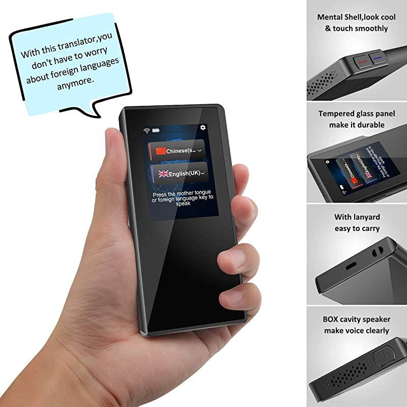 Translator Device Offline Translator Device Two Way Instant Voice Translator Support 106 s with Camera Translation for Travelling Abroad Learning Shopping Business Chat