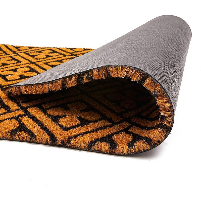 Evergreen Flag Cambridge Welcome Burlap Sassafras Switch Mat - 22" Long x 10" High