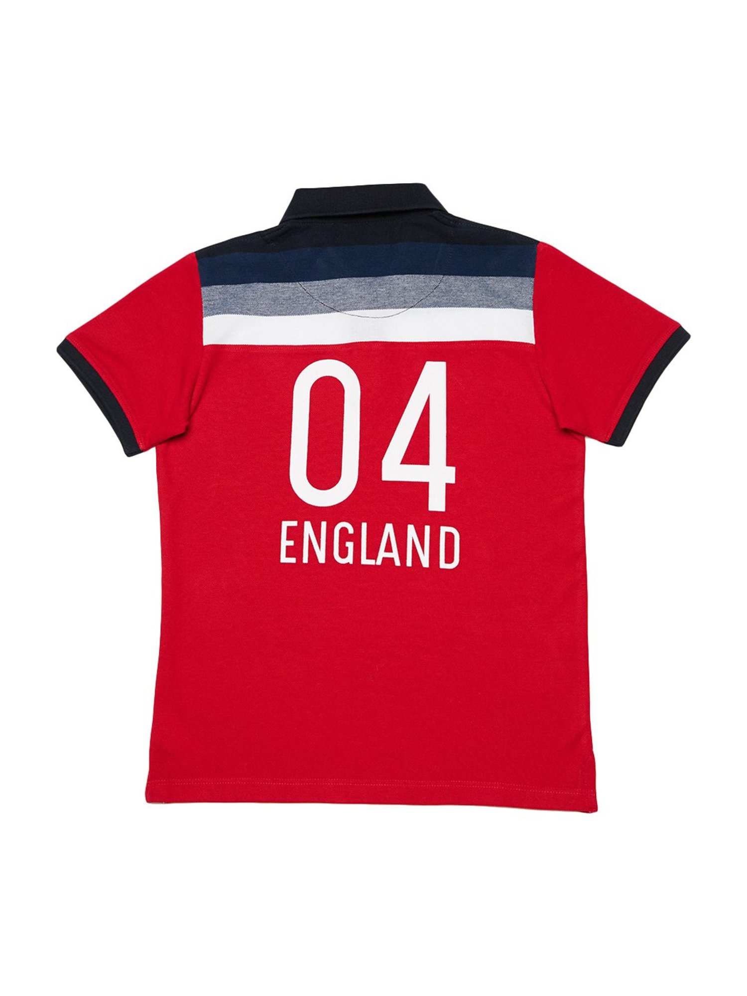 Octave Kids Brick Cotton Printed Polo T-Shirt