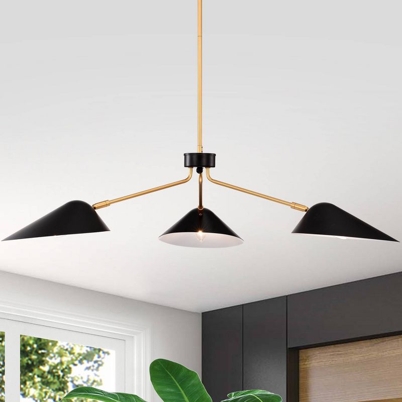 41" x 41" x 33" Abstract and Metal Stelle Branched Chandelier Black - Warehouse Of Tiffany