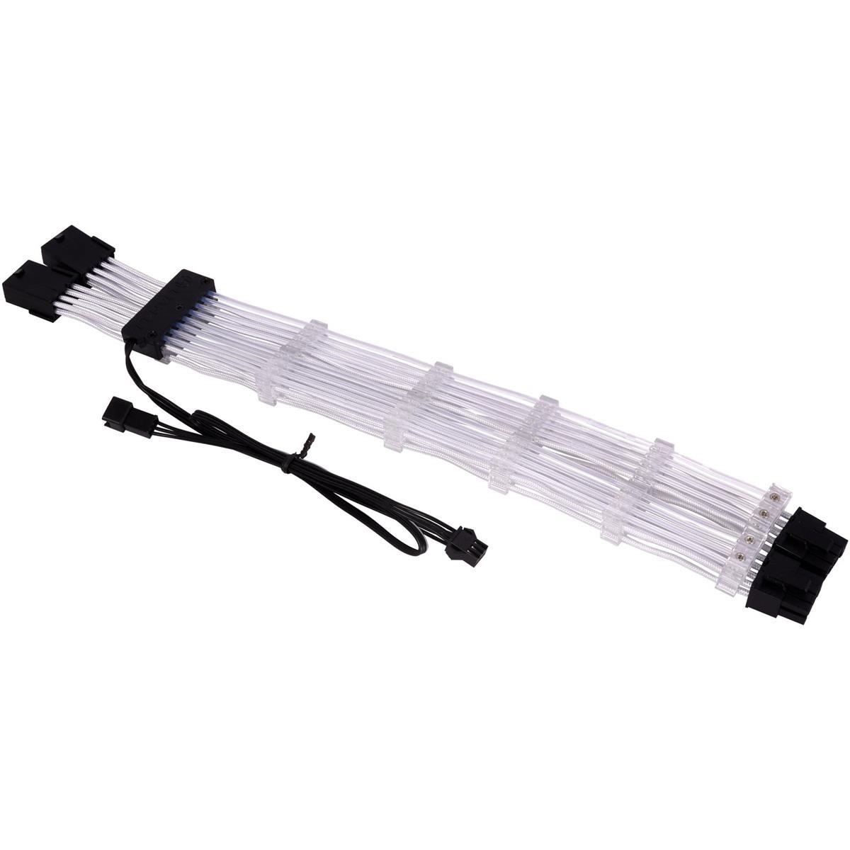 Graphics Card 6+2Pin 8Pin Male to Male Adapter Power Cable for Great Wall Dragon Module Power Supply with Net Cover,Black,about 58cm