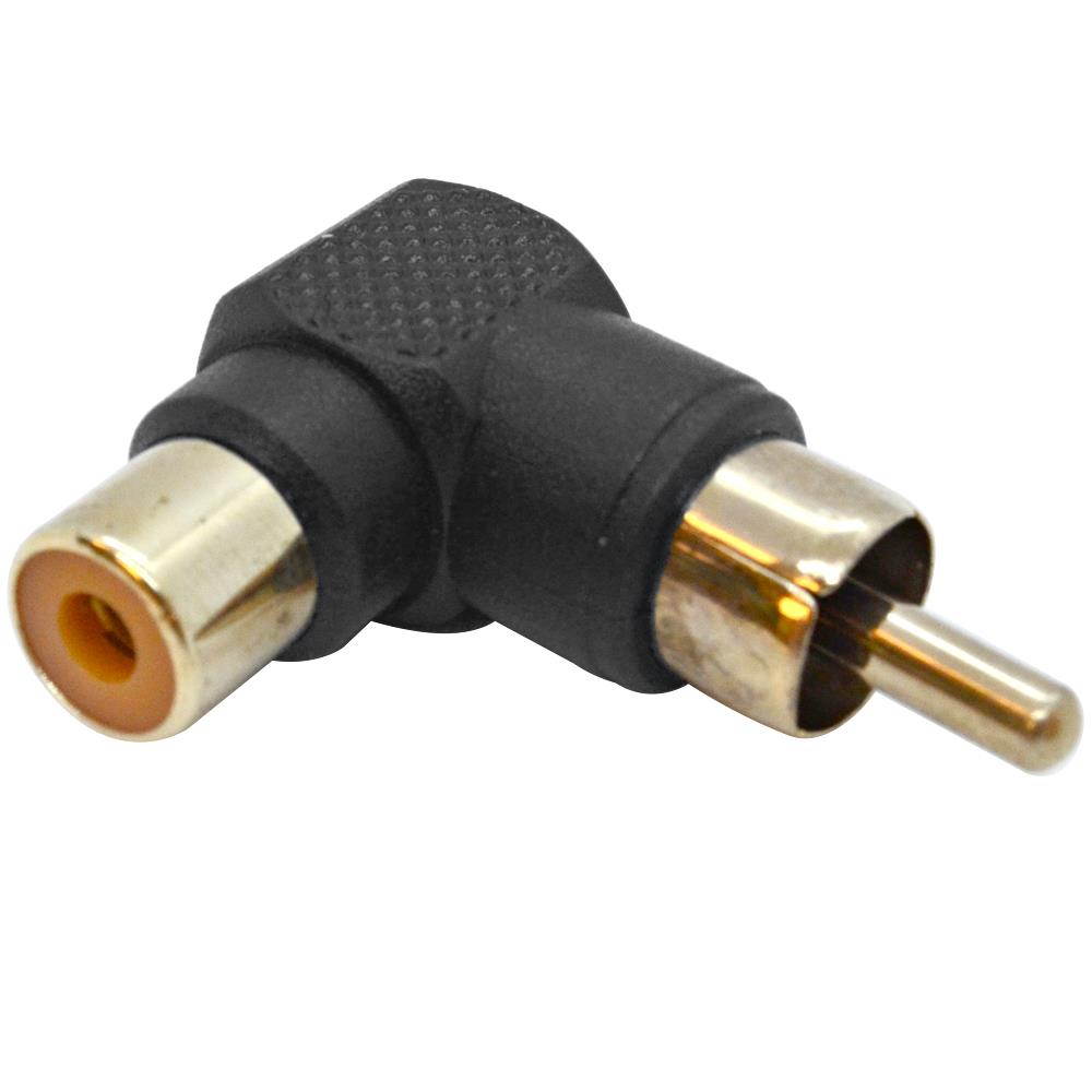 Seismic Audio - SAPT503 - 5 Pack of RCA Male to RCA Female Right Angle 90 Degree Cable Connectors -
