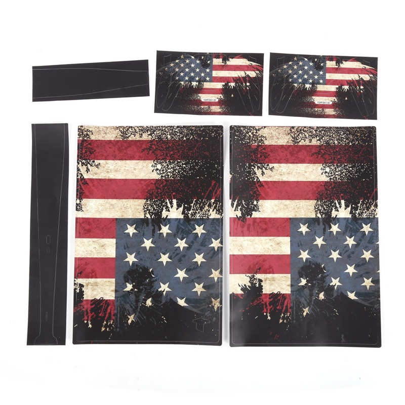 kinect sensor Controller Protective Sticker Game Console Skin Decoration Cover for PS5 Flag Pattern
