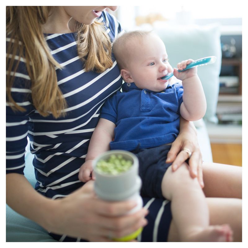 Beaba First Stage 4pk Silicone Spoon - Rain