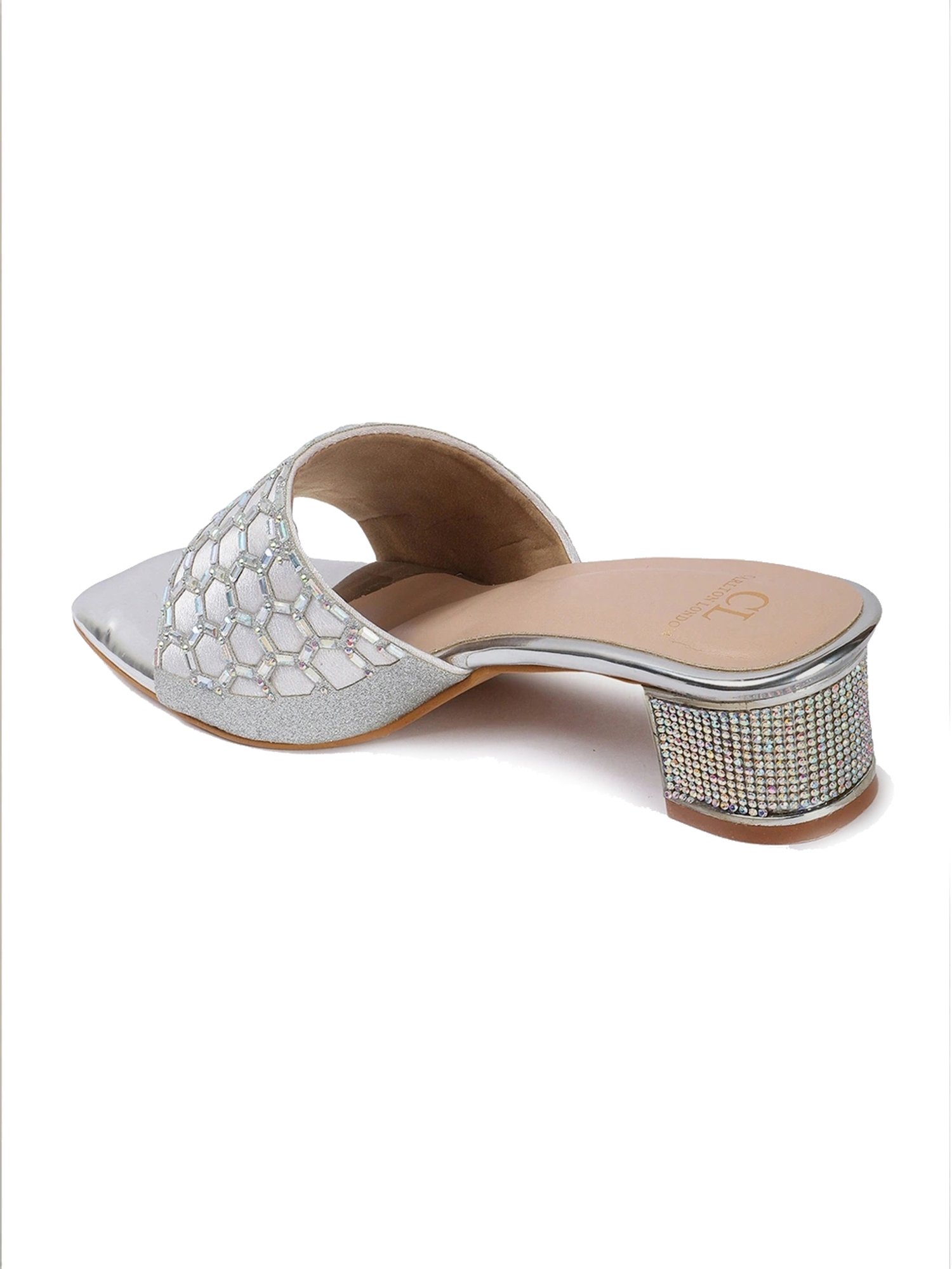 Carlton London Women's Silver Ethnic Sandals