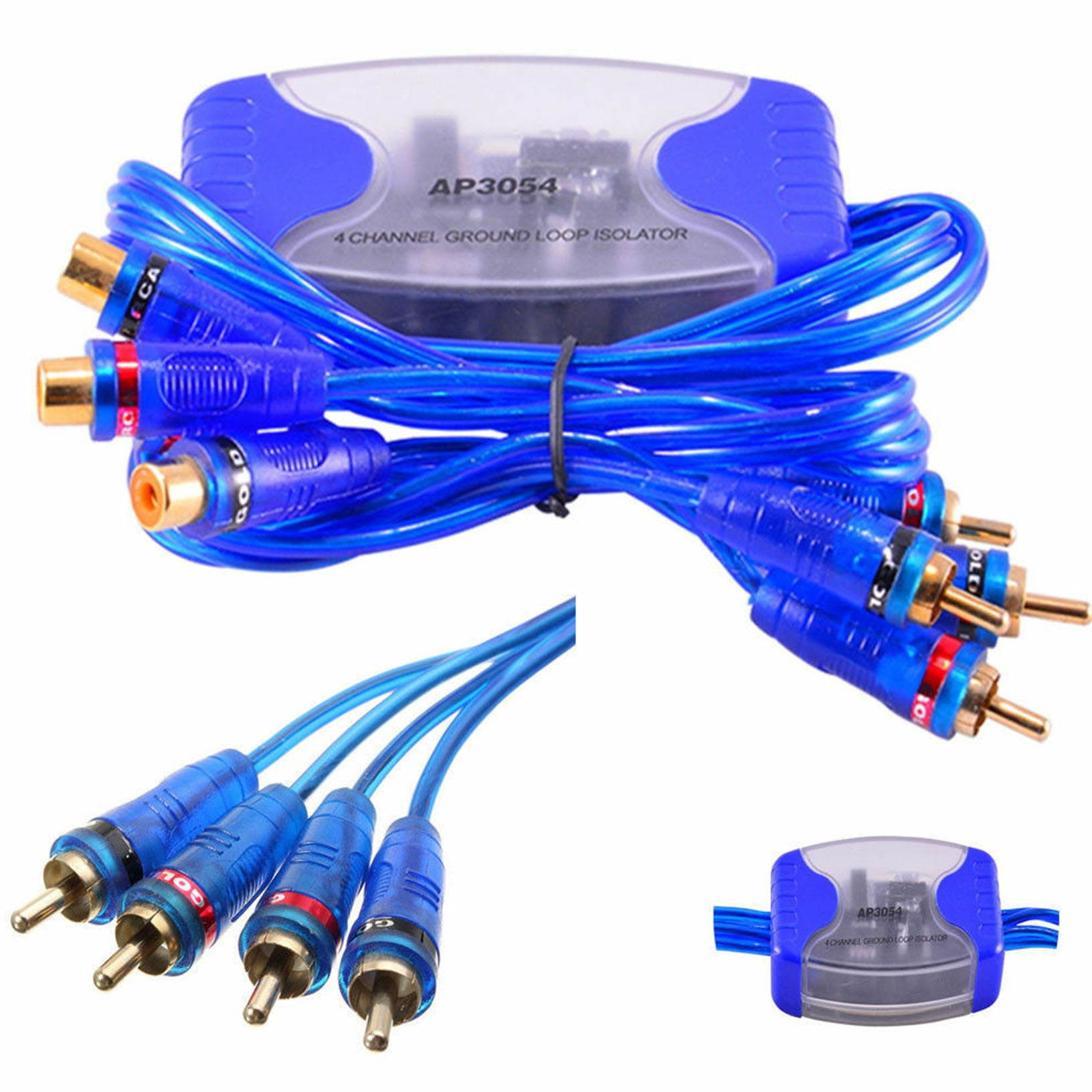 2-Channel RCA Audio Noise Filter Suppressor Ground Loop Isolator Stereo 50W