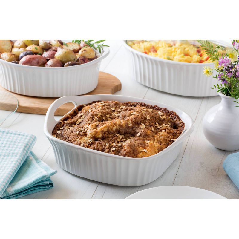 CorningWare French White 8"x8" Square Ceramic Baking Dish