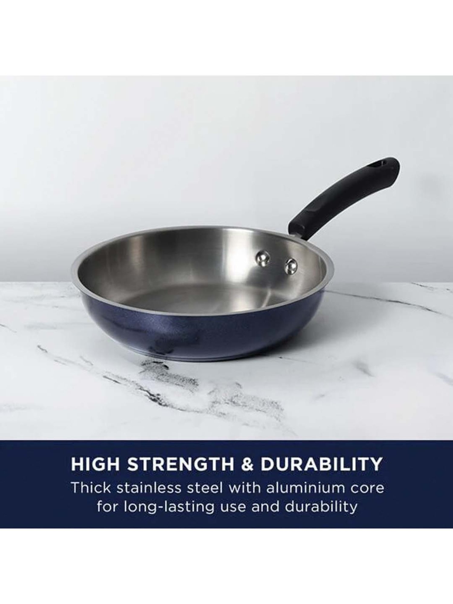 Centennial Nickel Free Stainless Steel Frypan, 24cm