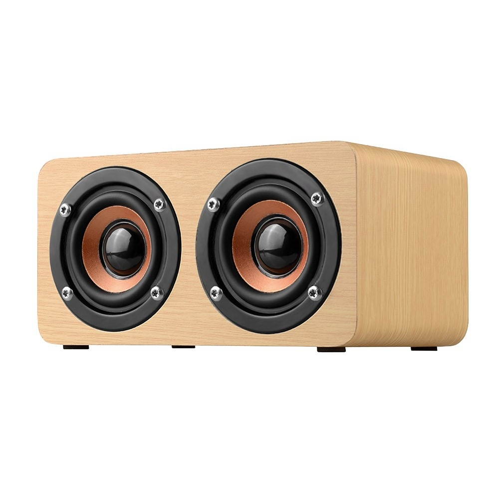 W5 Red Wood Grain Speaker Bluetooth 4.2  Light