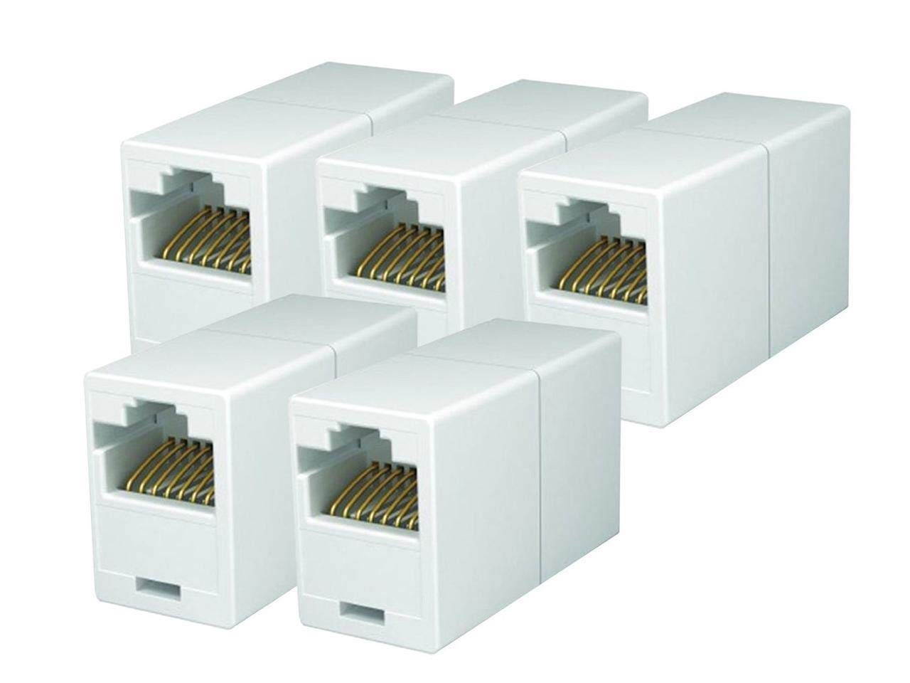 iMBAPrice RJ45 Coupler - (Pack of 25) Cat5e Ethernet Cable Extender Female to Female Straight Modular Inline Coupler