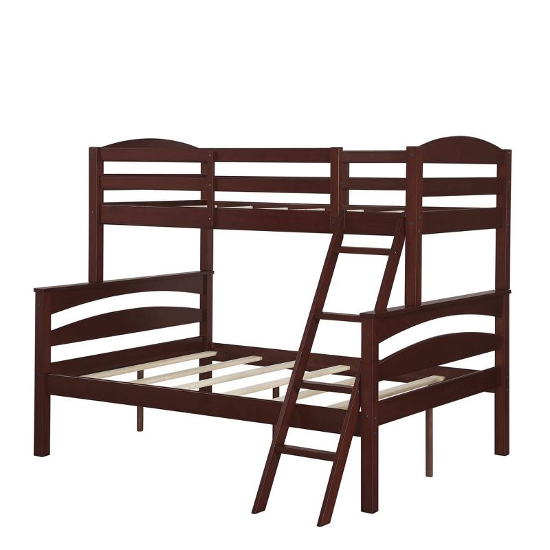 Twin over Full Brady Wood Bunk Bed Frame for Kids' Espresso - Dorel Living