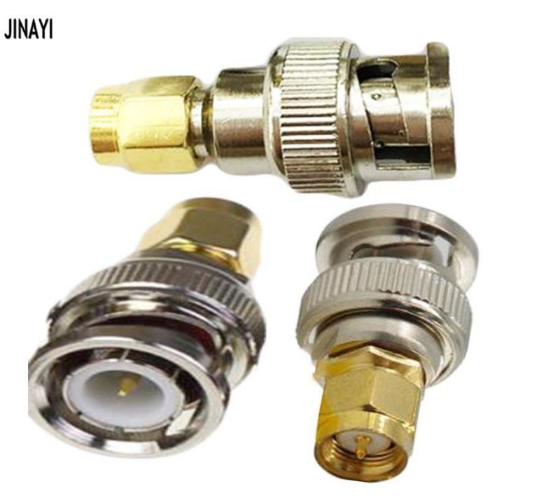 10pcs BNC Male Plug to SMA male Plug RF Coaxial Coax Cable Adapter Connector