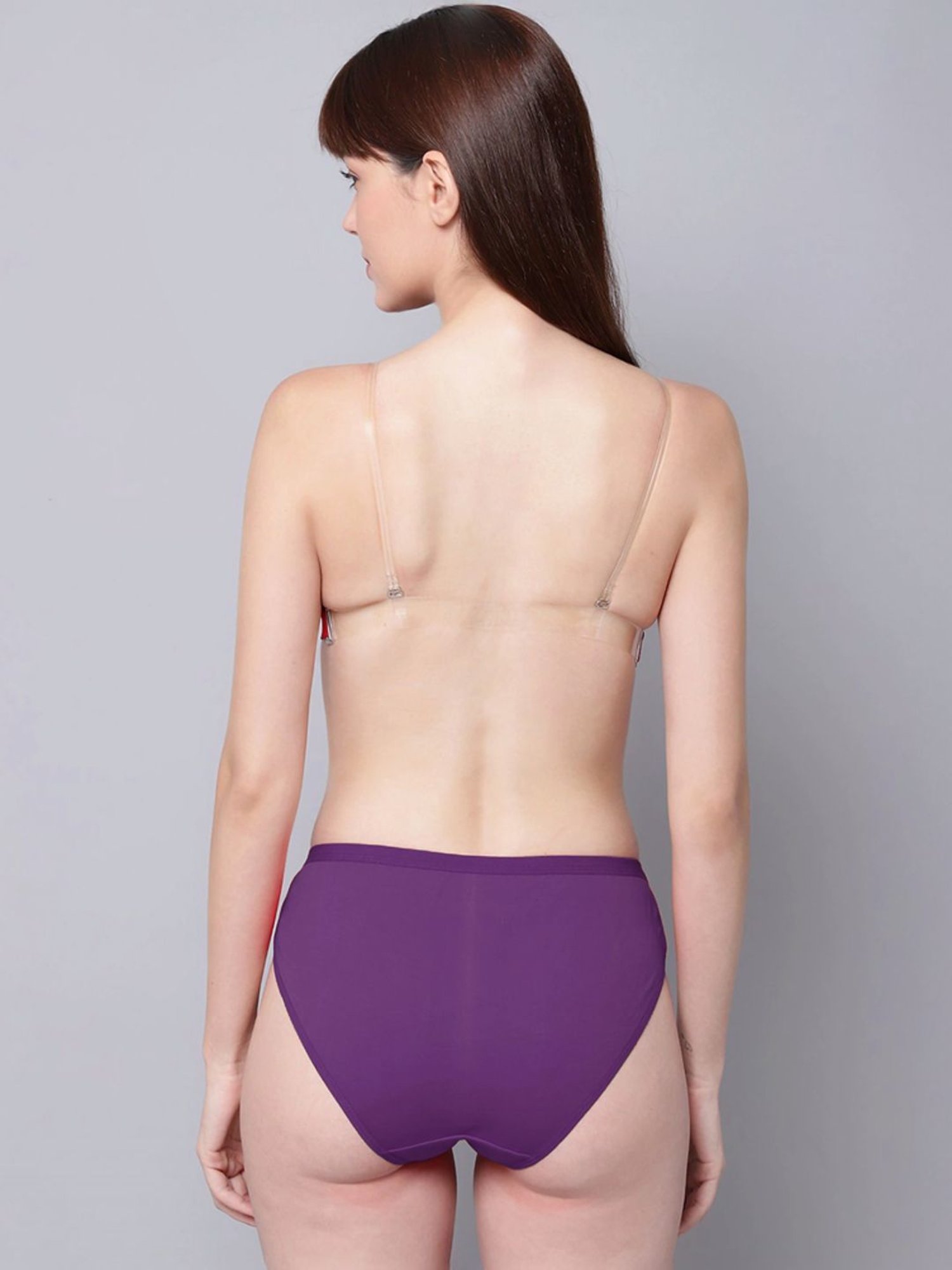 AROUSY Purple & Pink Cotton Bra Panty Set - Pack Of 3