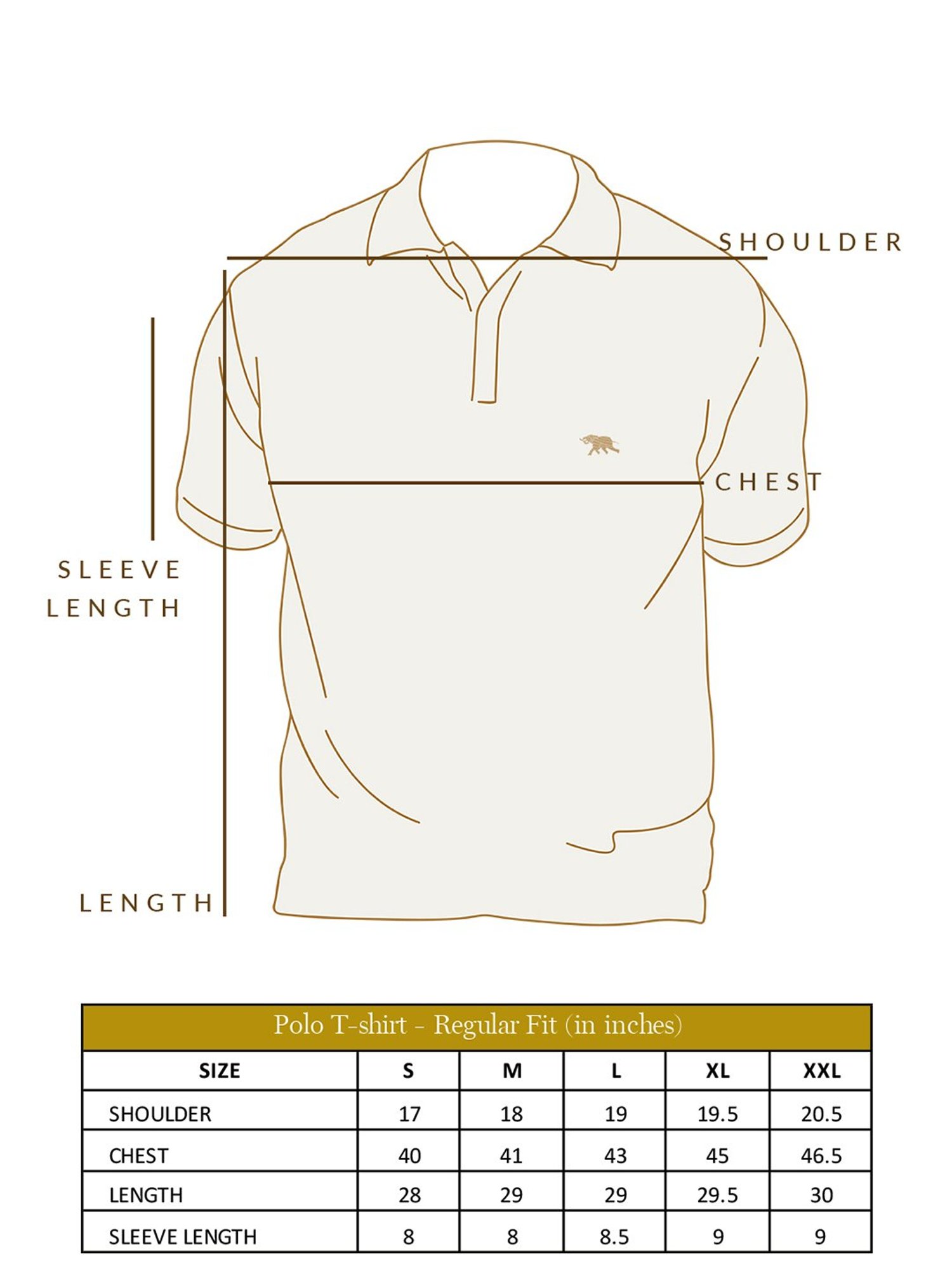 ANDAMEN Brown Melange Regular Fit Polo T-Shirt