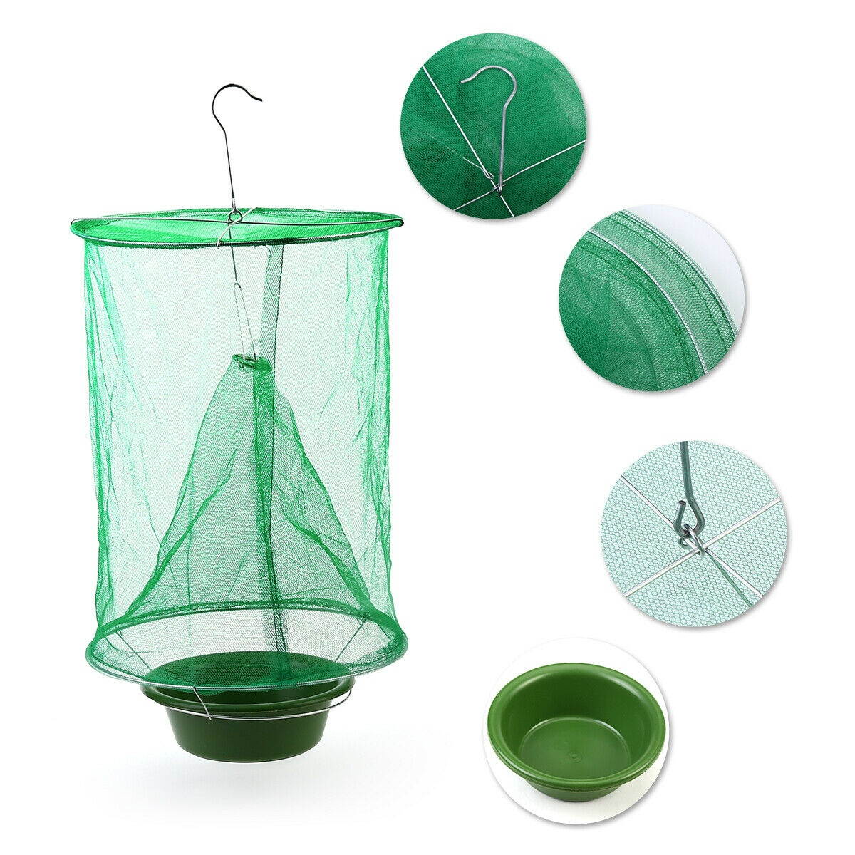 2~4x The Ranch Fly Trap Reusable Fly Catcher Killer Cage Net Trap Pest Bug Catch