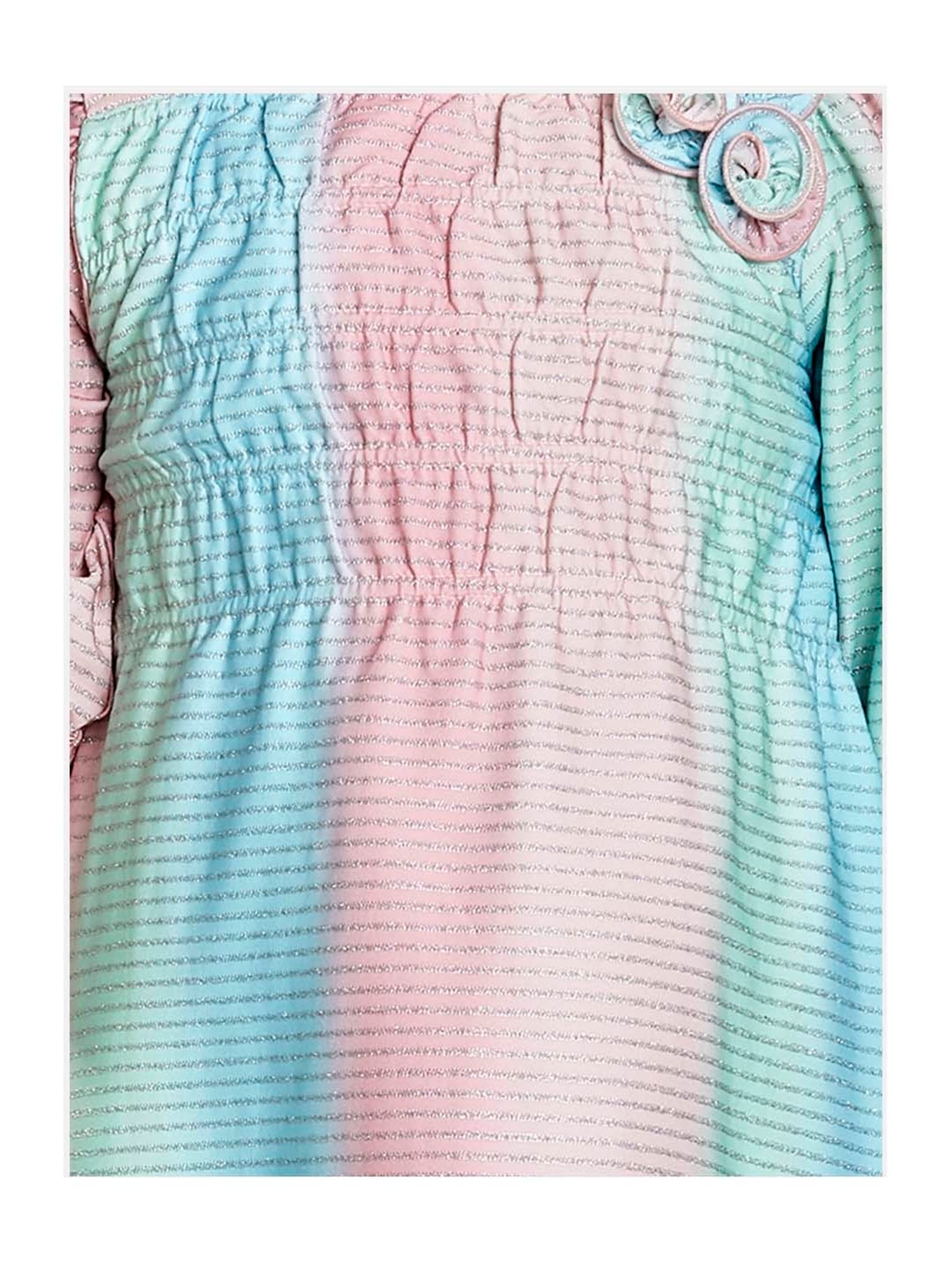 Peppermint Kids Pink & Blue Striped Dress