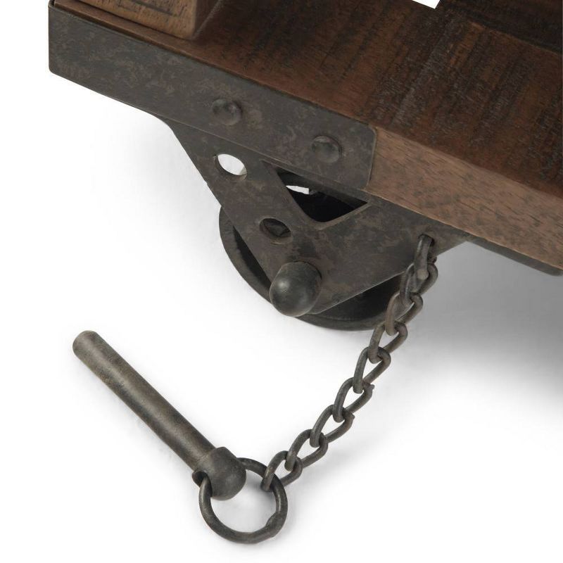 20" Barrie End Table Distressed Dark Brown - WyndenHall