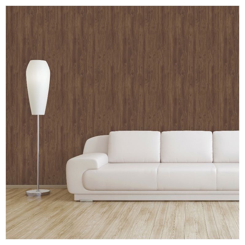 Devine Color Textured Driftwood Peel & Stick Wallpaper Cocoa