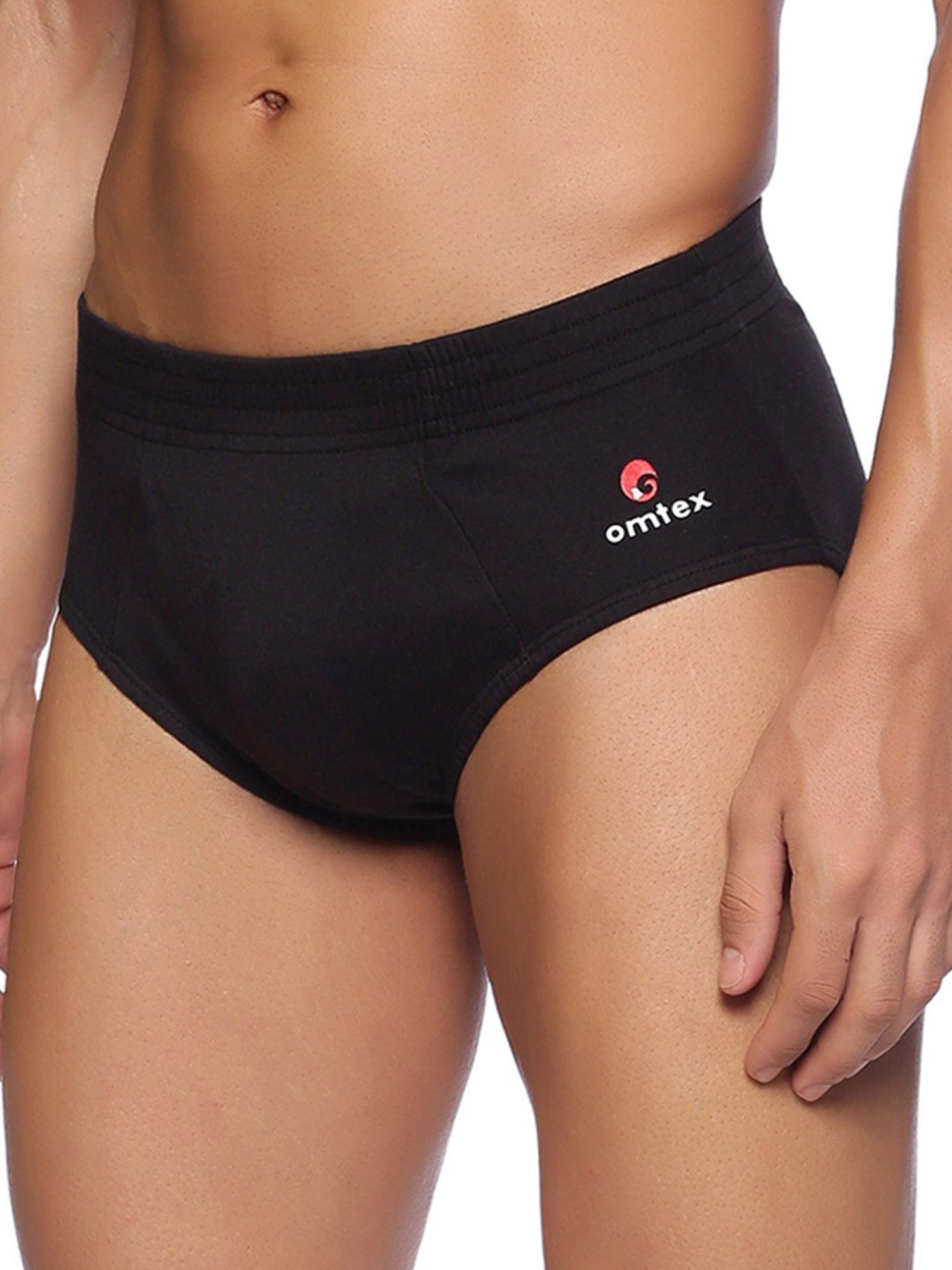Omtex Men's Sports Cricket Special Brief (Black) Size - 2XL