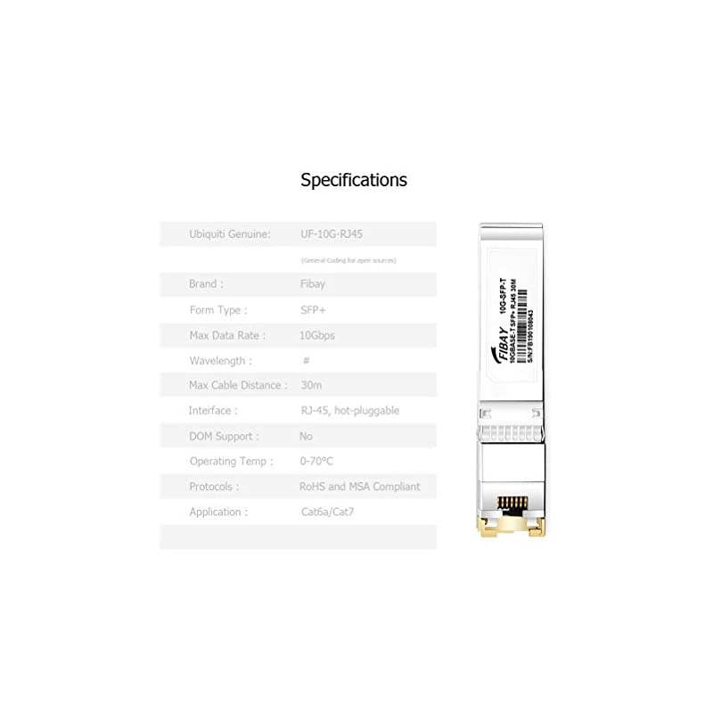 SFP+ to RJ45 for Ubiquiti Unifi UF-RJ45-TP-Link RJ45SFP+-TPL D-Link DEM-440XT Brocade -SFPP-T Zyxel Base-T SFP+ Transceiver Module Copper, Cat6a/7, 30M,4 Pack