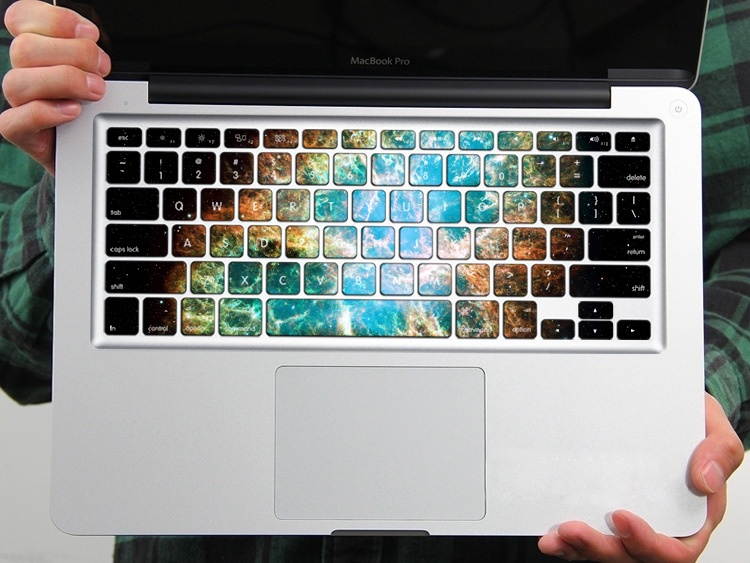 The Night Blue Light PVC Keyboard Bubble Free Self-adhesive Decal For Macbook Pro 13 15 Inch 13 Inch