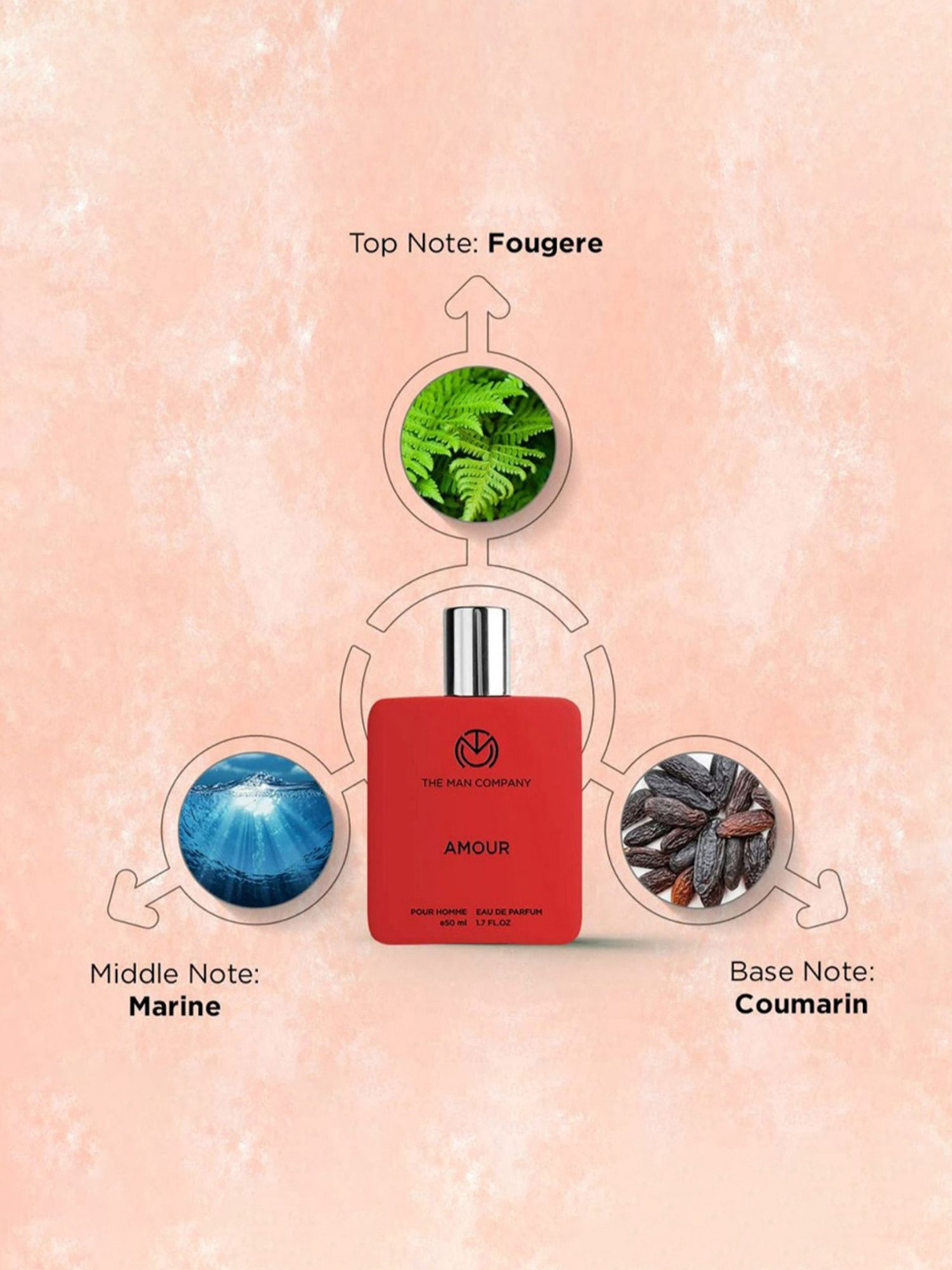 THE MAN COMPANY Amour Pour Homme Eau de Parfum for Men & Women - 50 ml