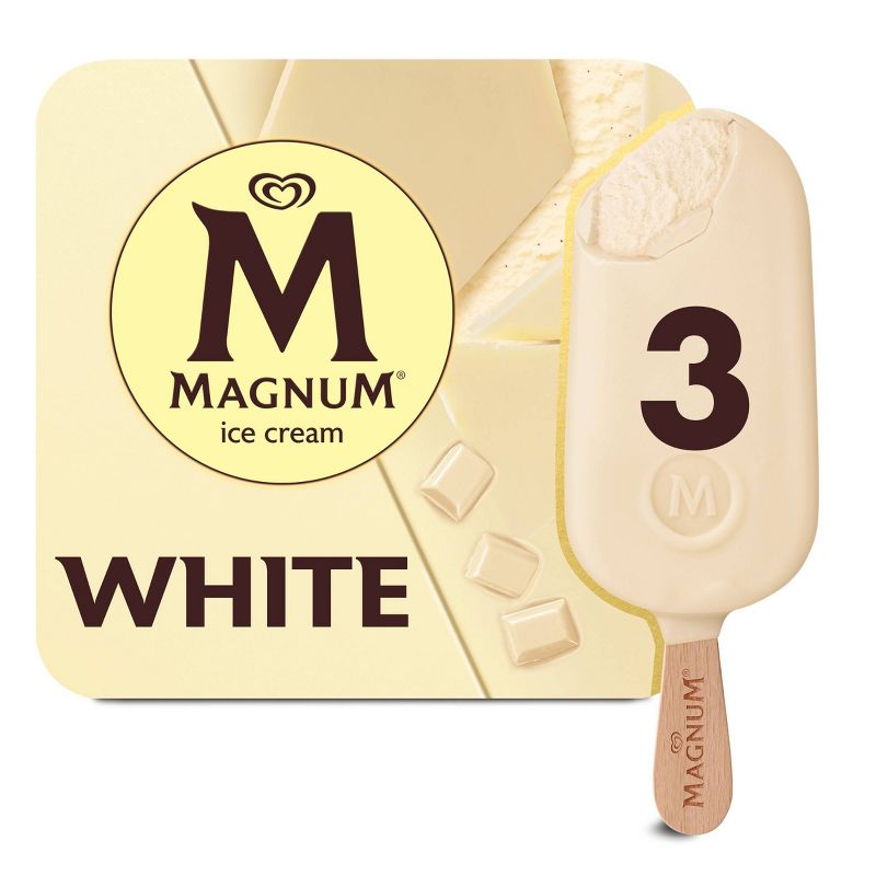 Magnum White Chocolate Ice Cream Bars - 3ct