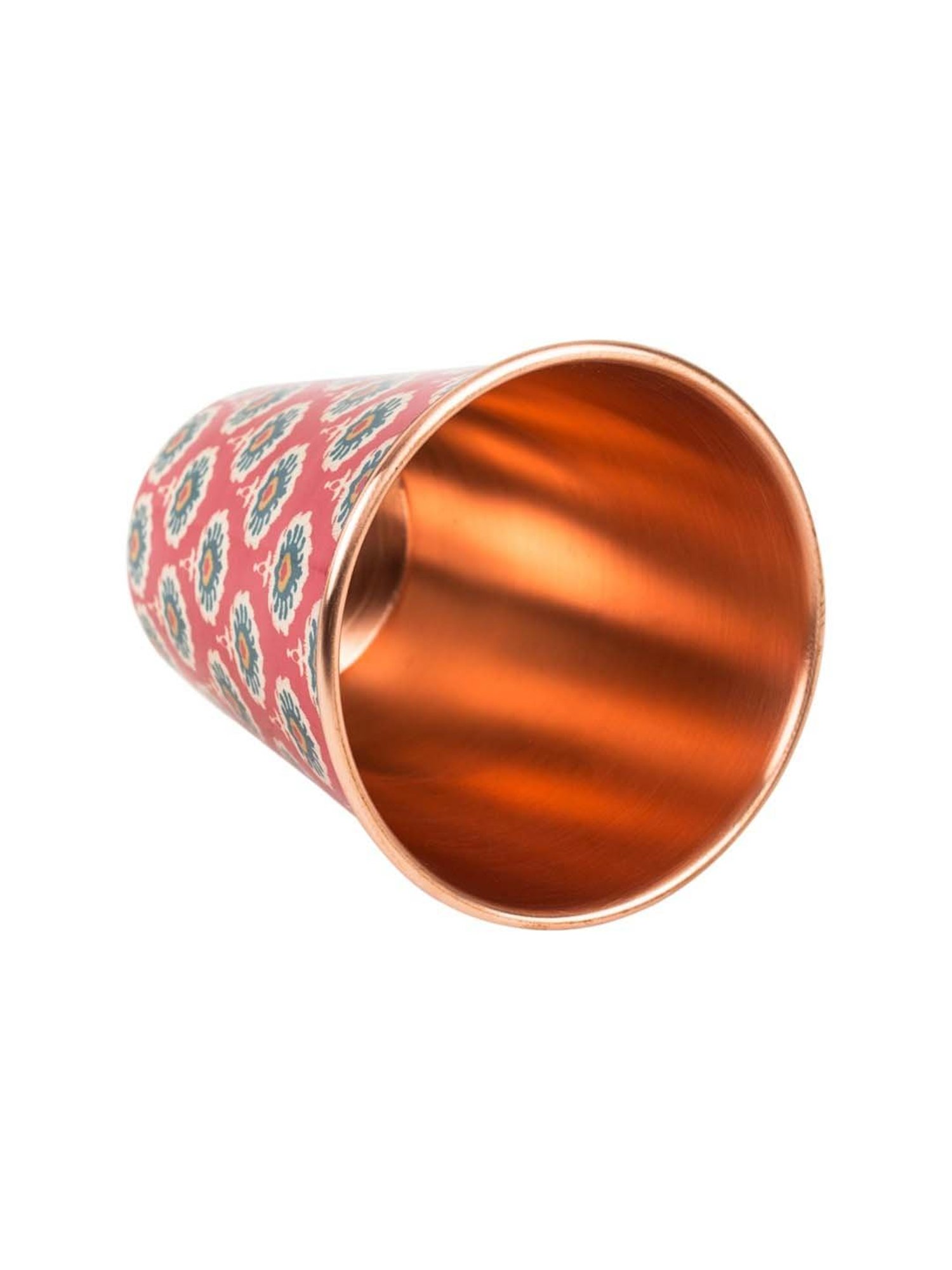 Chumbak Burgeoning Seed Red Copper Tumbler - Set of 1