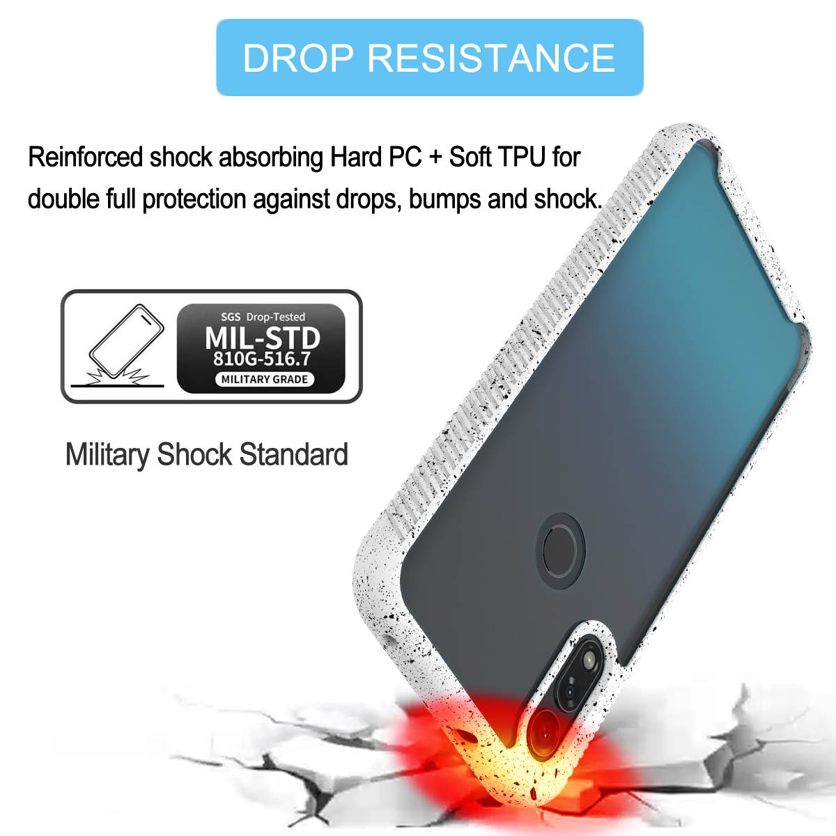 Moto E 2020 Case, Motorola Moto E2020 Phone Case, Tekcoo Shock Absorbing Rugged Shockproof Crystal Clear Hard Case Full Body Protective Sturdy Cover TPU Shell Bumper Cases for Moto E 2020, White