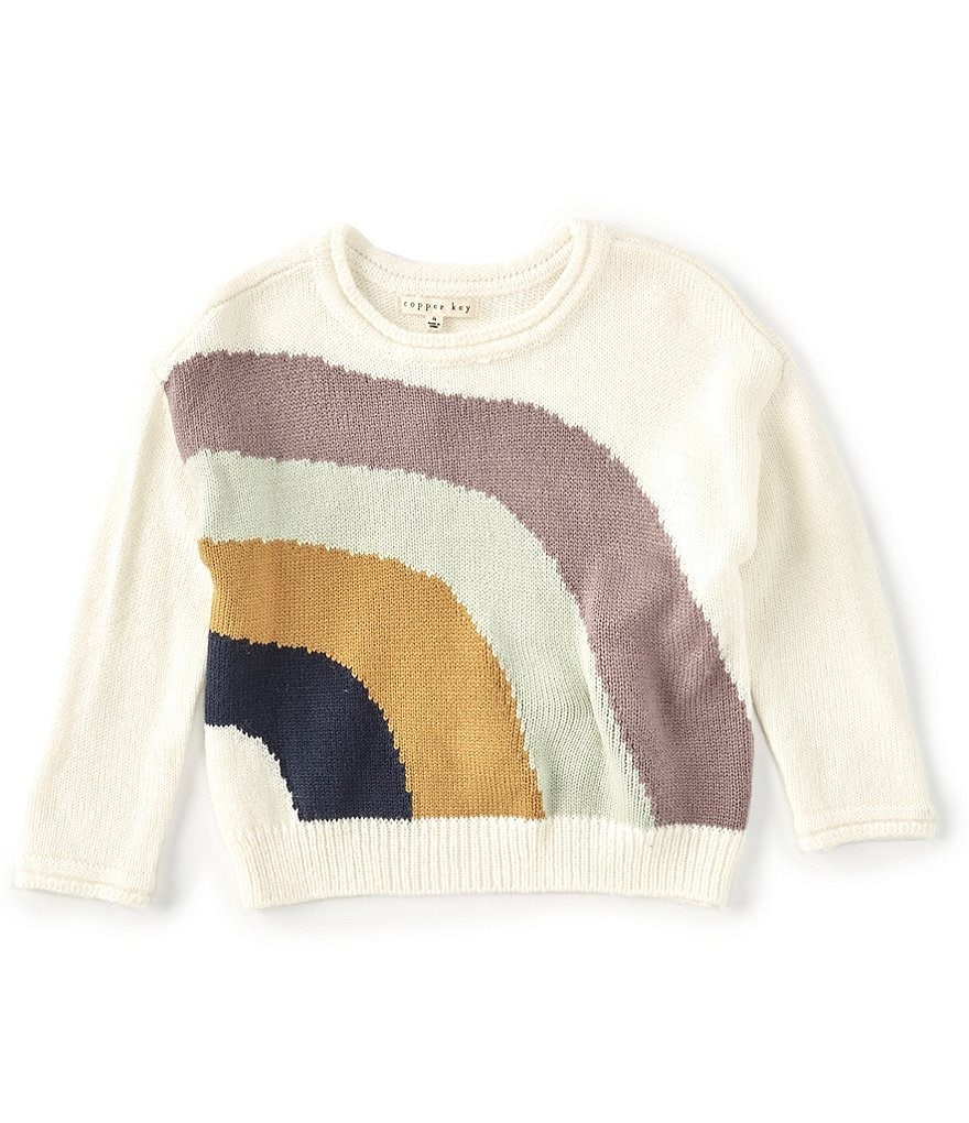 Hippie Girl Little Girls 4-6X Long Sleeve Striped Tie Dye French Terry Hoodie