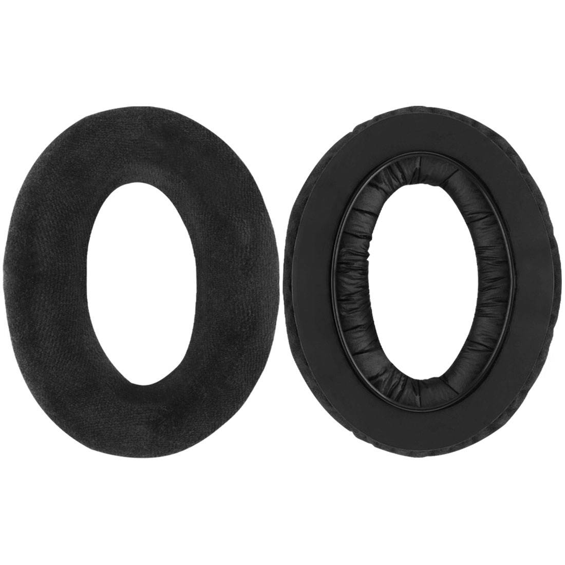 Geekria Comfort Velour Replacement Ear Pads for Sennheiser HD525, HD535, HD545, HD565, HD580, HD600, HD650 Headphones Earpads, Headset Ear Cushion Repair Parts (Black)