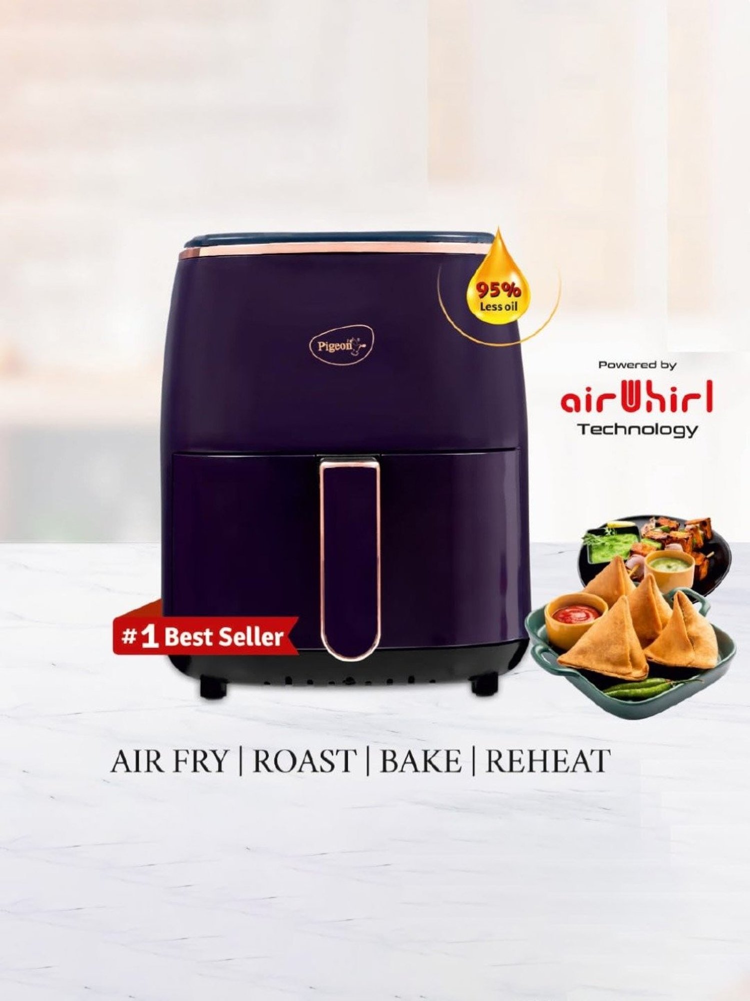 Prestige Nutrifry Black Plastic Electric Digital Touch Airfryer 4.5L