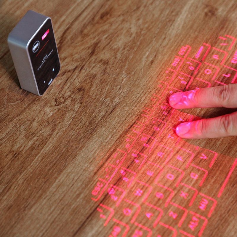 Mini Portable Virtual Touch Keyboard & Mouse Mice BT QWERTY Projection for Smart Phone/ PC/ Tablets
