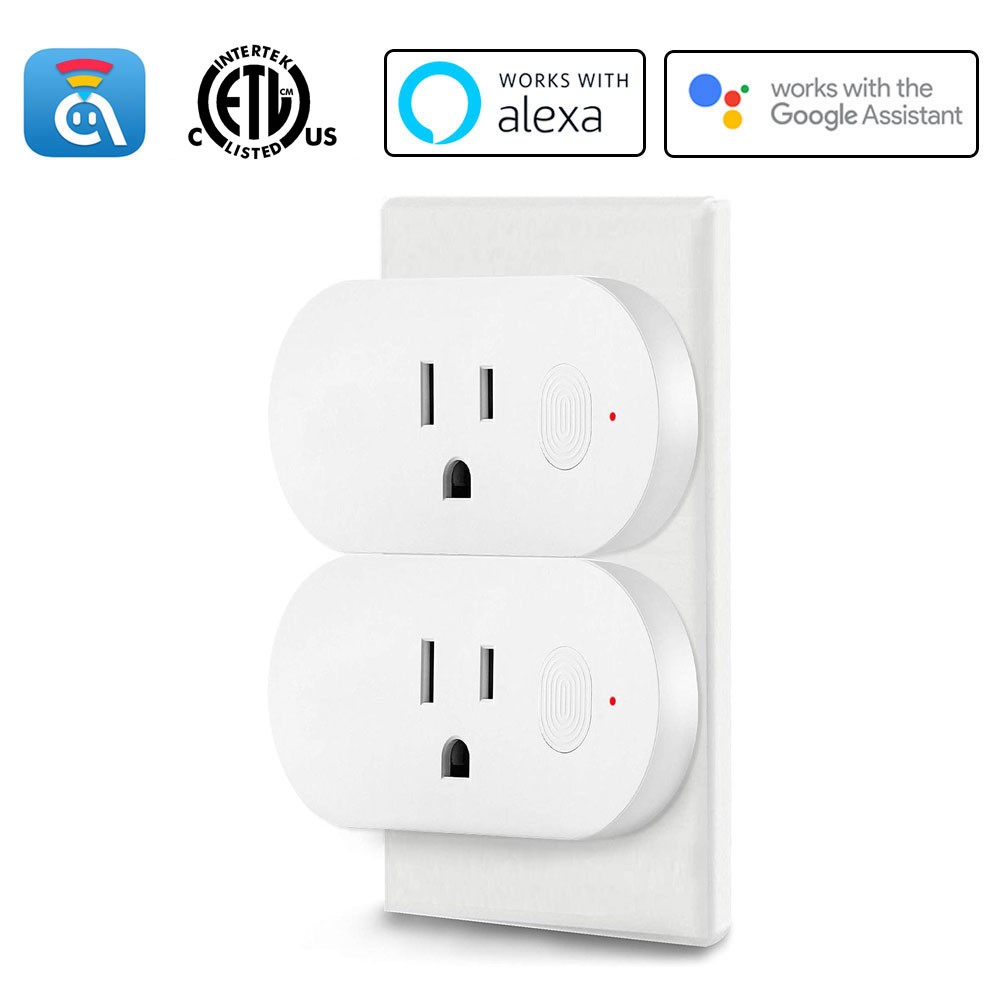 Smart Light Bulbs, Alexa Light Bulb, Smart Bulbs that Work with Alexa & Google Assistant, WiFi Light Bulbs A19 Daylight (5000K) No Hub Required, 800LM 60W Equivalent High CRI>90, 2 Pack