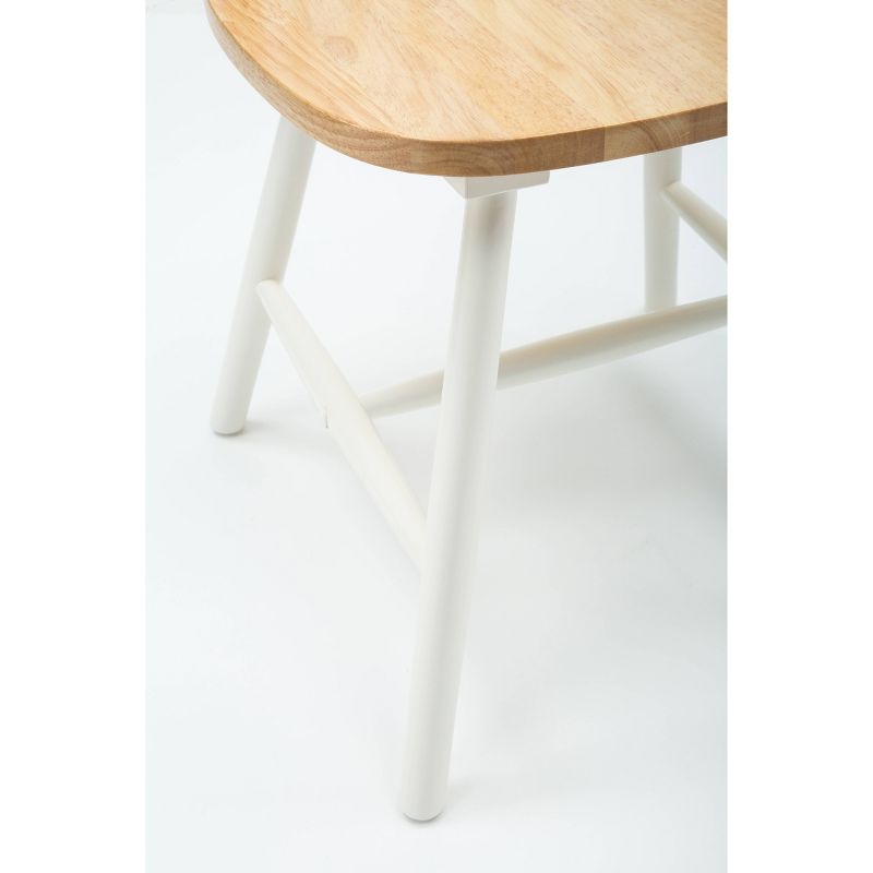 6pc Farmhouse Dining Set Wood/White - Boraam