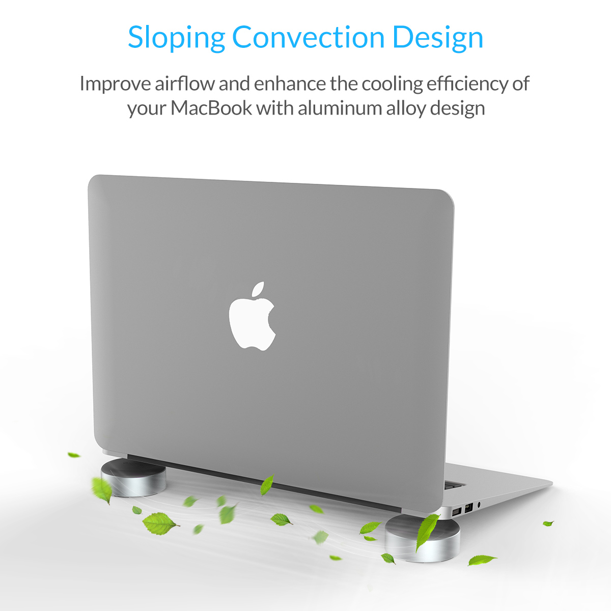 ORICO Compact Aluminum Laptop Stand Good Heat Dissipation Footpad Universal Tablet Stand for Home,Office,PC,Laptop MacBook, Lenovo, Asus, Dell