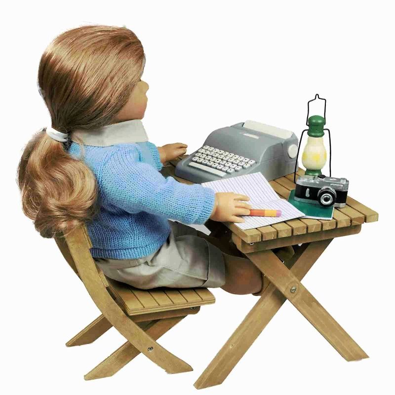 The Queen's Treasures 18 Inch Doll Dr. Jane Goodall Inspired Gombe Rainforest Camp Table And Chair Set