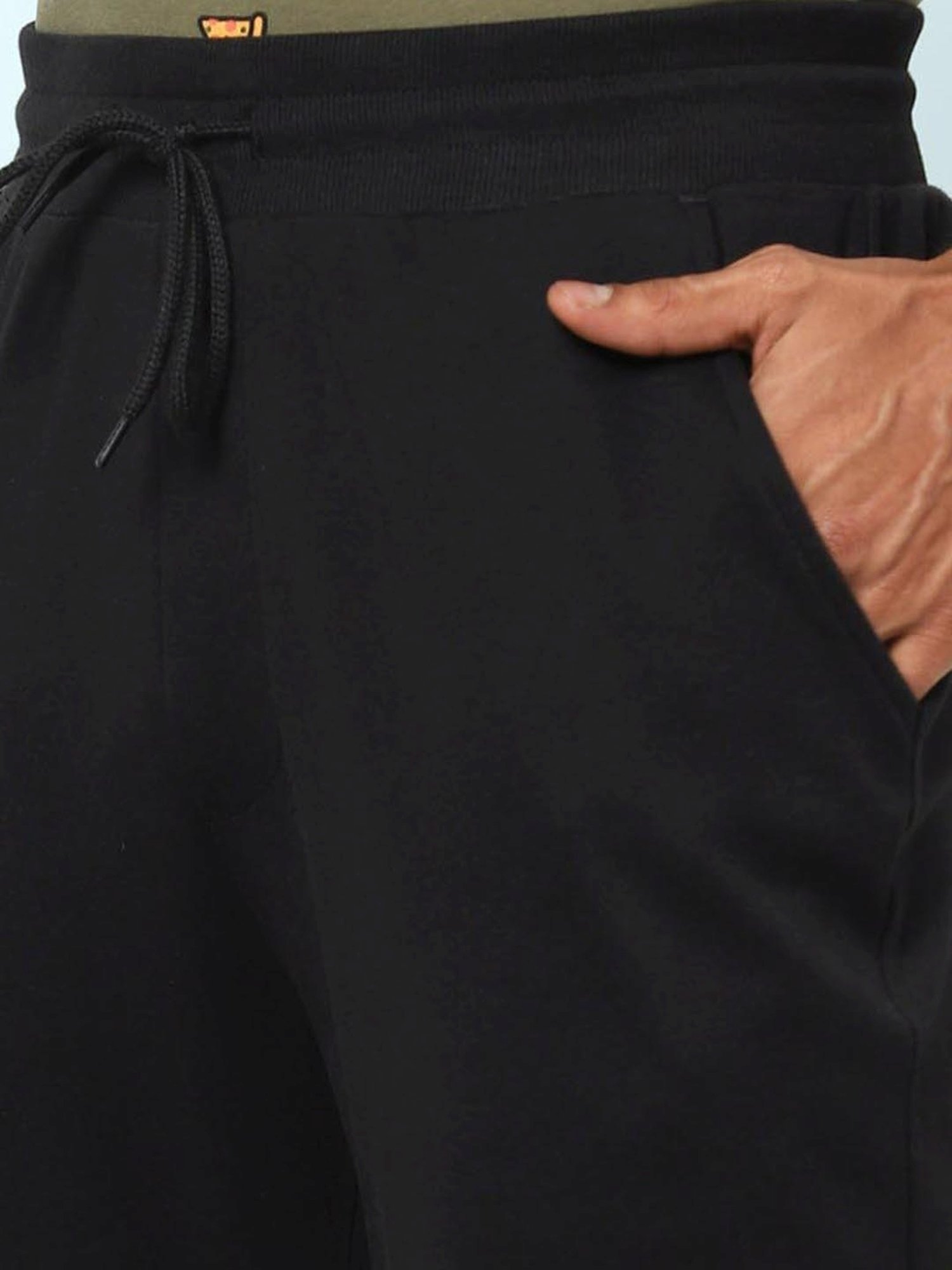 Ajile by Pantaloons Black Cotton Slim Fit Nightwear Joggers