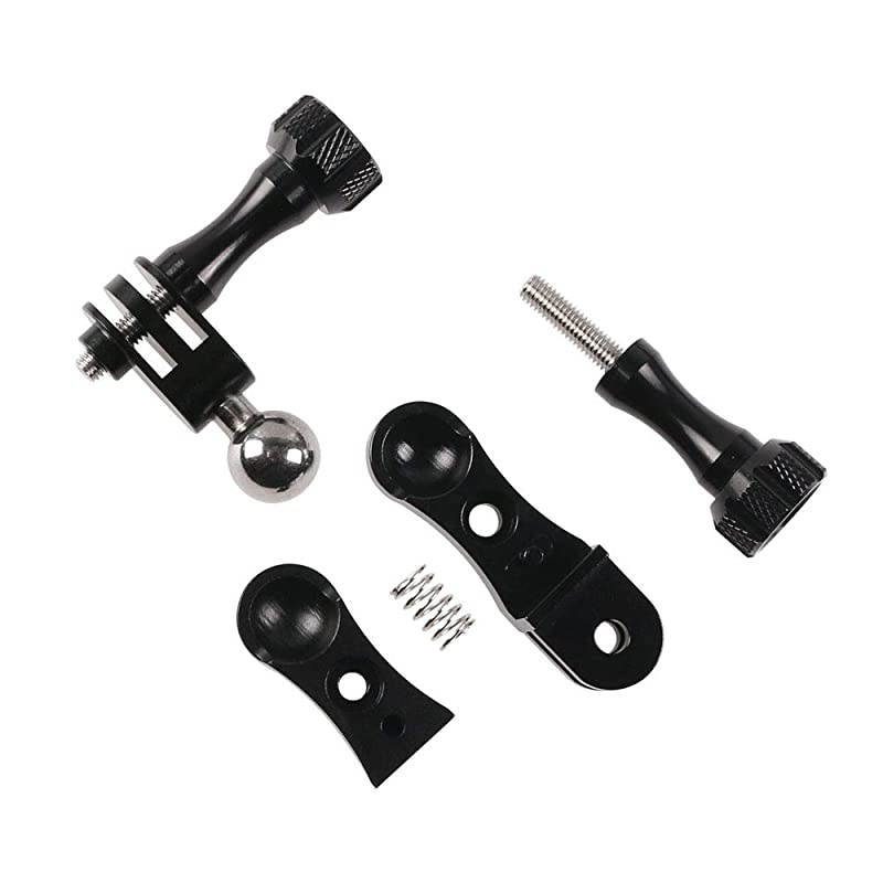 Alloy 360 Degree Rotation Ball Joint Mount Adapter Swivel Arm Mount Pivot Extension Accessories Compatible with Gopro Hero 98765 Black YI DJI Action Camera and Most Action Cameras