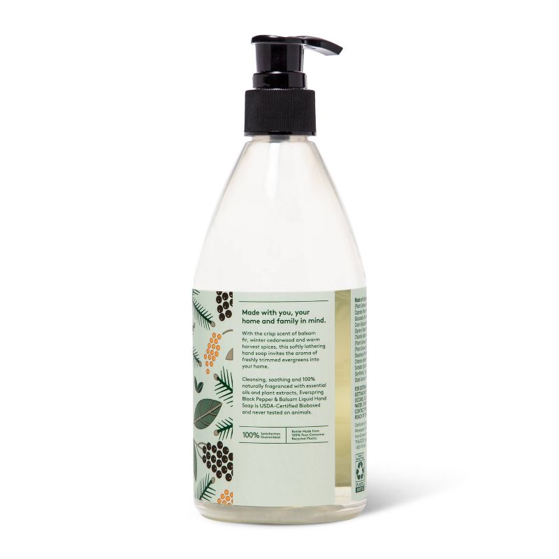 Liquid Hand Soap - Black Pepper & Balsam - 12 fl oz - Everspring™