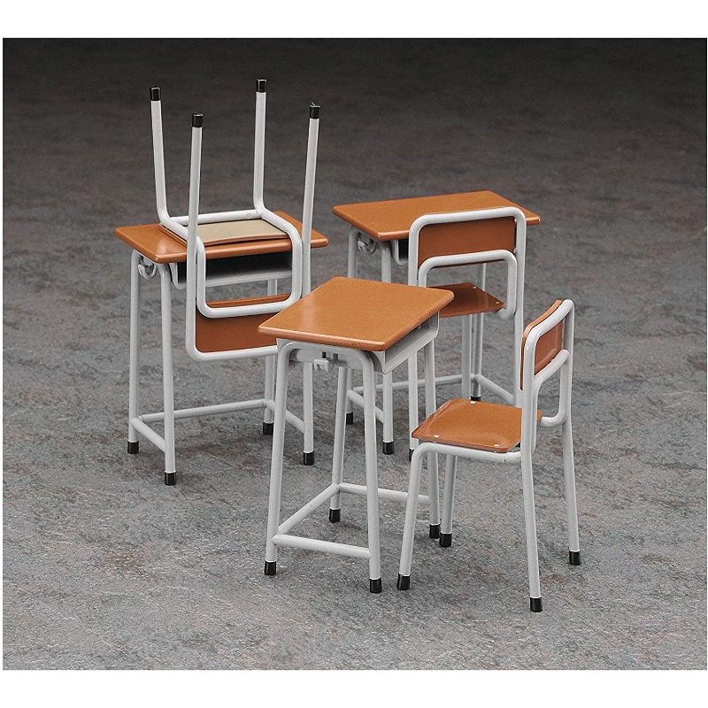Hasegawa 62001 1/12 School Desk & Chair Plastic Model