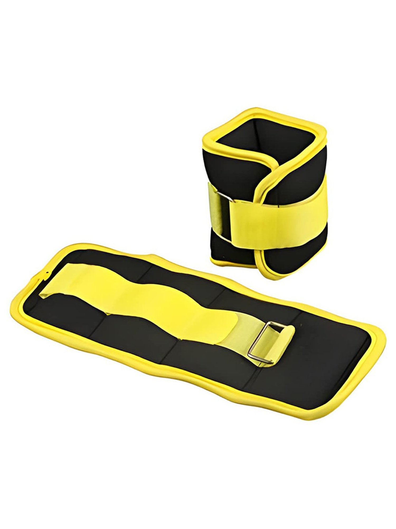 B Fit Fully Adjustable Ankle/Wrist Weight Pair with Adjustable Straps (Black)