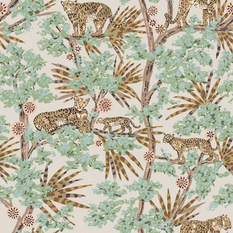 Tempaper Leopards Peel and Stick Wallpaper Mocha