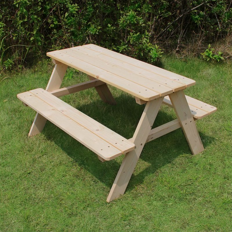 Rectangle Wooden Kids Picnic Table - Merry Products