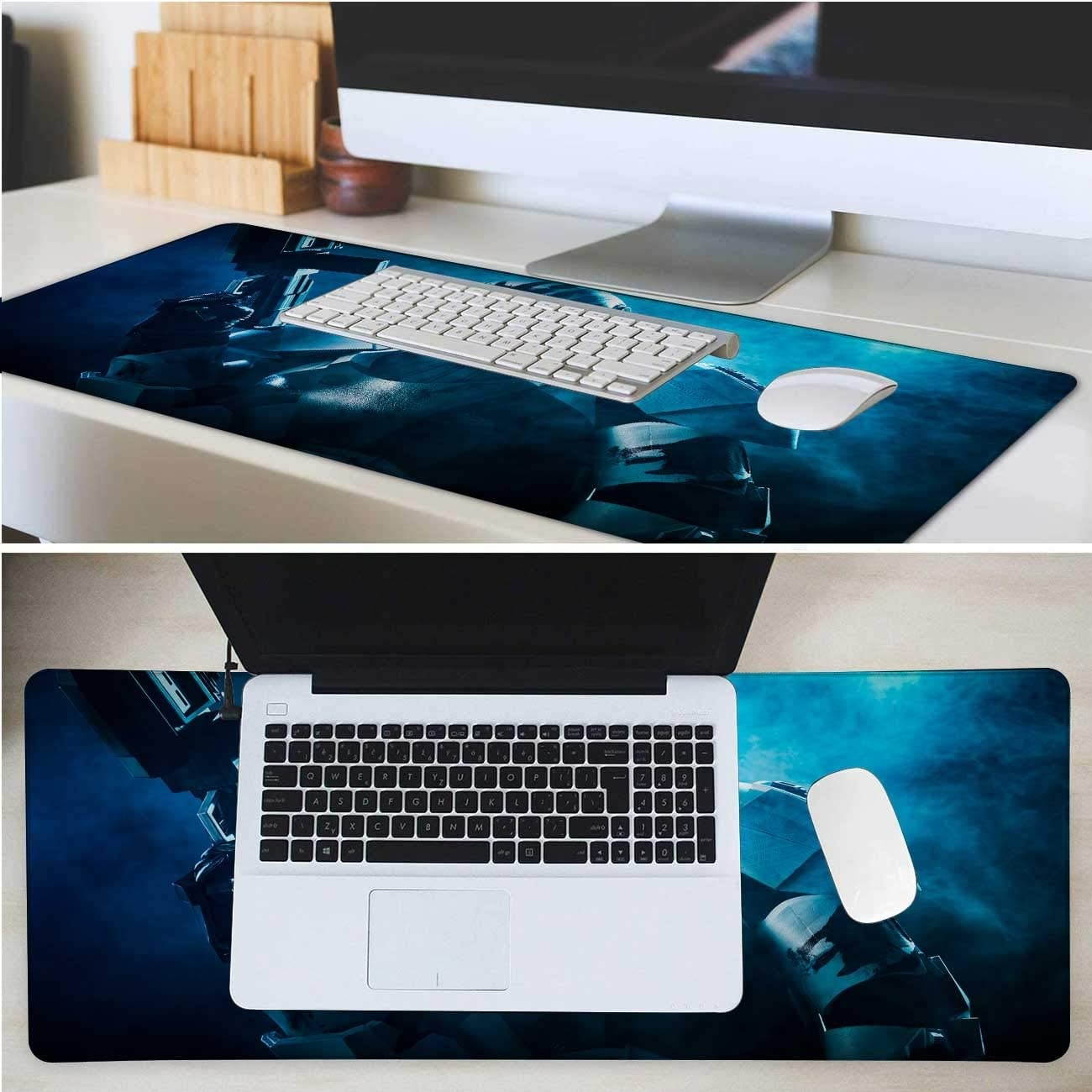 Extended Gaming Mouse Pad Star Wars Republic Commando,Mousepad With Anti-Slip Rubber Base & Stitched Edges,Smooth Surface Laptop Desk Pad,Computer Keyboard And Mice Combo Pads Mouse Mat 23.6X11.8 Inch
