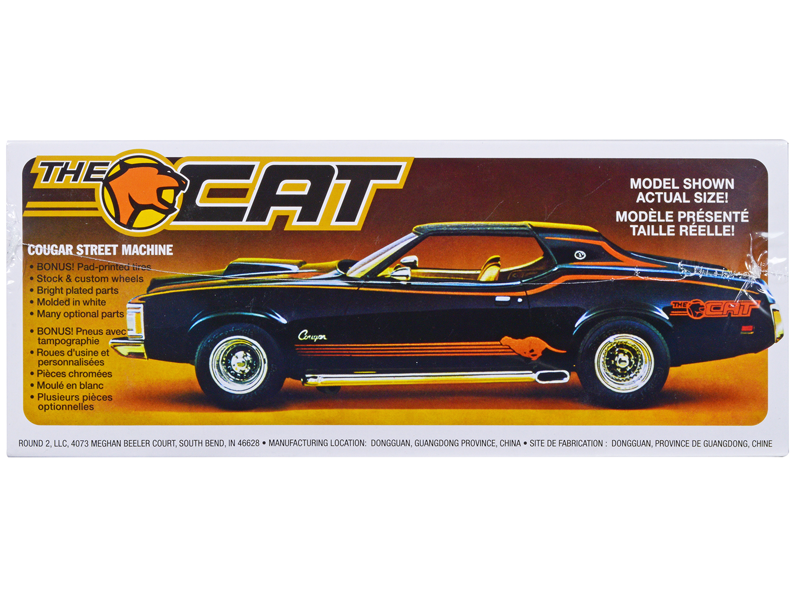 1969 Mercury Cougar Eliminator Competition Orange with Black Stripes "GreenLight Muscle" Series 28 1/64 Diecast Model Car by Greenlight