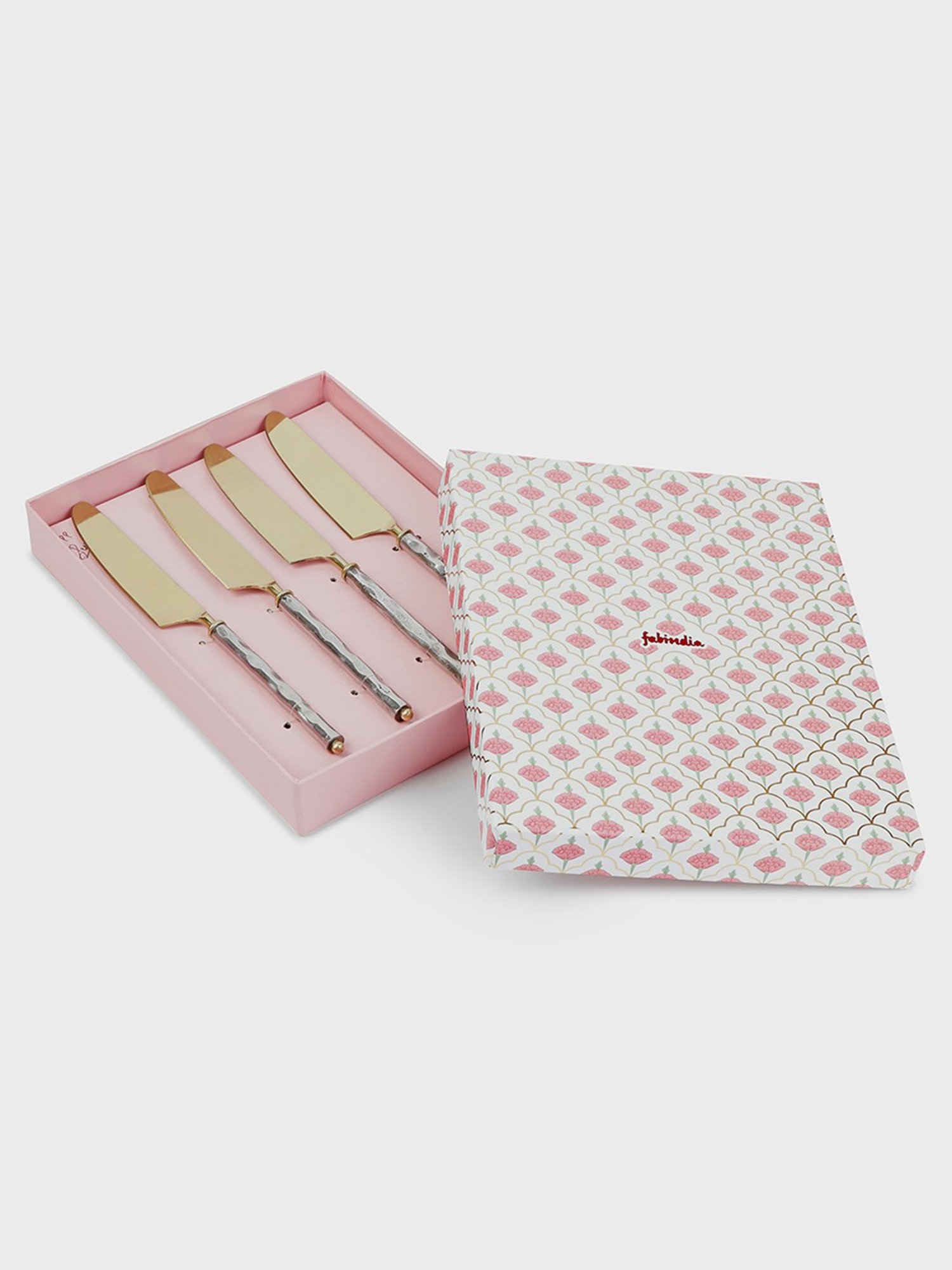 Fabindia Home Dhaani Grey Metal Dinner Knife - Set of 4