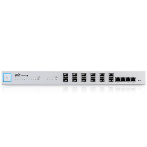 Ubiquiti 10G 16-Port Managed Aggregation Switch - 4 Ports - Manageable - 2 Layer Supported - - - 1U