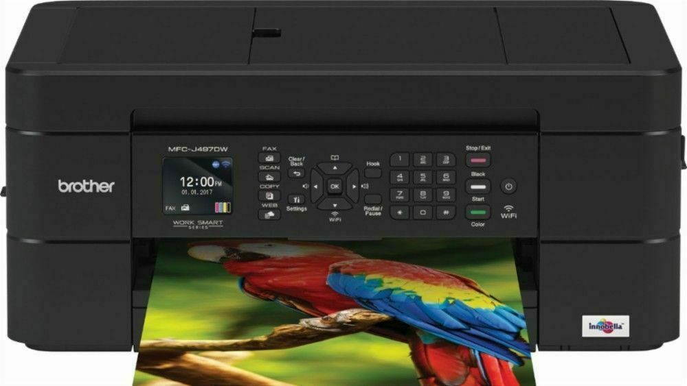 NEW Brother MFC-J480dw/J491dw Wireless Printer-Print-Copy-Scan-Fax+Included INK